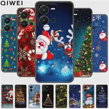 Для Vivo Y35 Y22 Y22s Y16 Чехол Рождественский Мягкий Силиконовый Противоударный Чехол для Vivo V25e 4G V25 V 25 Pro 5G X80 Lite Чехлы для телефонов